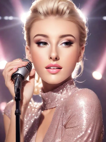 realdoll,barbie doll,doll's facial features,havana brown,mic,singer,singing,marylyn monroe - female,glamour girl,edit icon,barbie,glittering,blonde woman,makeup,airbrushed,miss universe,romantic look,beautiful woman,women's cosmetics,glamorous