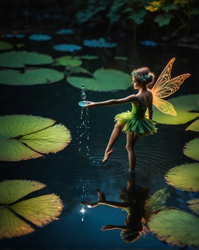 little girl fairy,child fairy,fairies aloft,lily pad,faery,lily pond,waterlily,faerie,lilly pond,fairy,lily pads,water lily,garden fairy,fairies,water nymph,fairy world,giant water lily,butterfly swimming,water lotus,water lilly,Photography,General,Fantasy