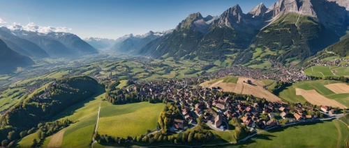 alpine village,the alps,high alps,over the alps,mountain village,alps,hot-air-balloon-valley-sky,alpine region,mountain valley,mountain settlement,canton of glarus,eastern switzerland,swiss alps,bernese oberland,bernese alps,valley,southeast switzerland,mountain valleys,appenzell,bavaria,Photography,General,Commercial