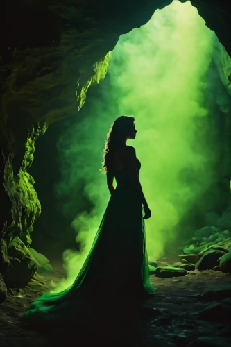 celtic woman,the enchantress,celtic queen,green mermaid scale,emerald,green aurora,emerald sea,mermaid background,sorceress,fantasia,background ivy,fantasy picture,rusalka,fantasy woman,cave tour,chasm,cave,sea cave,digital compositing,arabic background,Photography,General,Fantasy