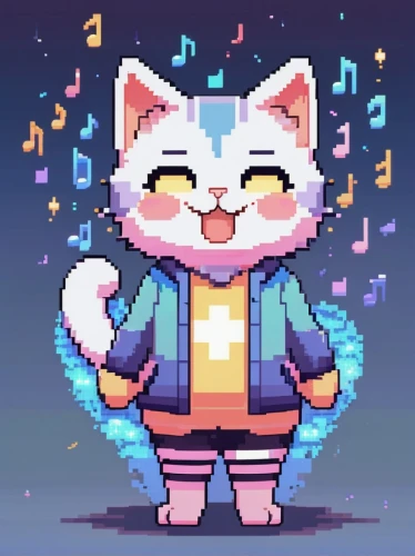 pixel art,pixel,musical rodent,doodle cat,pixaba,musician,pixel cells,pink cat,pixel cube,cartoon cat,pixels,retro music,street cat,little cat,cat child,young cat,blossom kitten,kitty,pixelgrafic,cat baby,Unique,Pixel,Pixel 01