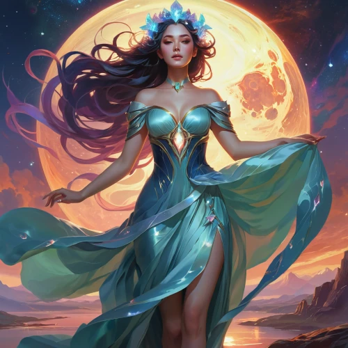 blue enchantress,zodiac sign libra,fantasy woman,sorceress,fantasy portrait,fantasy art,fantasy picture,merfolk,blue moon rose,mermaid background,mermaid vectors,goddess of justice,the enchantress,celestial body,violinist violinist of the moon,luna,celestial bodies,queen of the night,the zodiac sign pisces,blue moon,Photography,General,Realistic