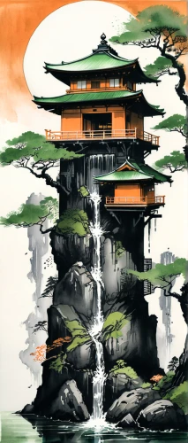 asian architecture,japanese architecture,japanese art,japanese background,chinese architecture,japanese garden ornament,oriental painting,japan landscape,cool woodblock images,shinto,oriental,chinese art,bonsai,world digital painting,pagoda,japanese garden,tsukemono,the japanese tree,kyoto,bird kingdom,Illustration,Paper based,Paper Based 30