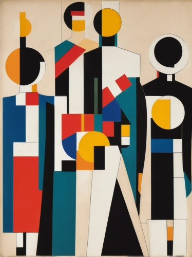 group of people,art deco woman,figure group,olle gill,art deco,collective,women silhouettes,seven citizens of the country,musicians,twenties of the twentieth century,workers,peoples,mondrian,procession,social distancing,jazz silhouettes,vector people,rainbow jazz silhouettes,vintage art,workforce,Art,Artistic Painting,Artistic Painting 46