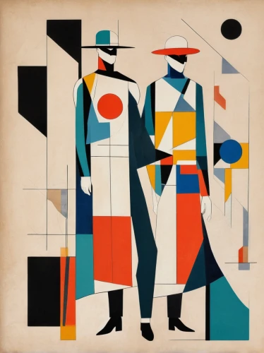 art deco woman,roaring twenties couple,art deco,musicians,blues and jazz singer,olle gill,vintage man and woman,man with umbrella,violinists,croquet,cubism,winemaker,flapper couple,abstract shapes,two people,basotho,gentleman icons,chess icons,twenties of the twentieth century,basotho musicians,Art,Artistic Painting,Artistic Painting 46