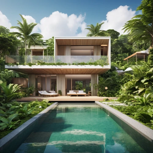 tropical house,tropical greens,holiday villa,luxury property,tropical island,tropical jungle,landscape designers sydney,dunes house,florida home,3d rendering,landscape design sydney,beautiful home,pool house,luxury home,modern house,green living,luxury real estate,bendemeer estates,tropics,bali,Photography,General,Realistic