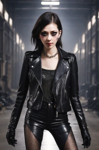 leather jacket,black leather,leather,bad girl,goth woman,harley,clove,leather boots,femme fatale,killer,veronica,rocker,latex gloves,banks,dark angel,goth subculture,birds of prey-night,goth like,clove-clove,evil woman