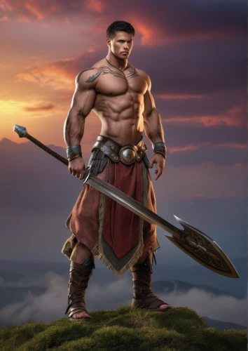 barbarian,dane axe,roman soldier,thracian,sparta,male character,hercules,the roman centurion,fantasy warrior,cent,gladiator,swordsman,greek,wind warrior,spartan,half orc,warlord,lone warrior,greek god,perseus,Photography,General,Realistic