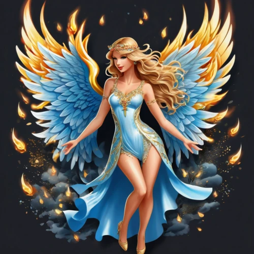 fire angel,angel,archangel,guardian angel,virgo,angel girl,aquarius,fantasy woman,baroque angel,goddess of justice,business angel,zodiac sign gemini,winged heart,angelic,zodiac sign libra,phoenix,fallen angel,fantasia,firebird,vintage angel,Unique,Design,Sticker