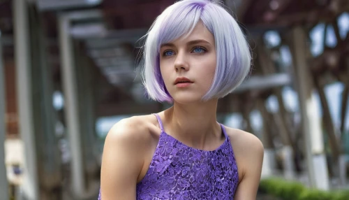 violet head elf,purple dress,violet,purple,pixie-bob,lilac,viola,white purple,violet colour,pixie,tiber riven,light purple,pale purple,white with purple,purple-white,la violetta,veil purple,artificial hair integrations,color 1,mauve,Photography,General,Realistic