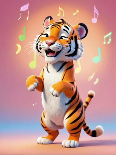 tigerle,tigger,a tiger,tiger png,sing,cute cartoon image,tiger,music background,singing,tiger cub,music cd,young tiger,cute cartoon character,amurtiger,conductor,musical background,tigers,listening to music,music,cartoon cat,Photography,General,Realistic