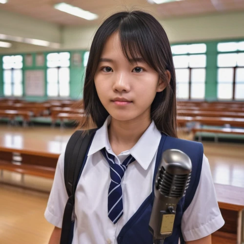 student with mic,mic,japanese idol,microphone,songpyeon,asian,primary school student,sound recorder,samcheok times editor,asian girl,asia,korea,vietnam,transceiver,usb microphone,su yan,miyeok guk,girl with speech bubble,shirakami-sanchi,sujeonggwa,Photography,General,Realistic