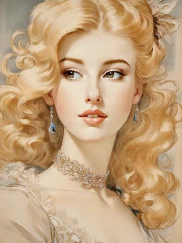 emile vernon,white lady,blonde woman,romantic portrait,fantasy portrait,victorian lady,portrait of a girl,vintage woman,vintage female portrait,vintage angel,young woman,young lady,blond girl,blonde girl,cinderella,vintage girl,white rose snow queen,elsa,marylyn monroe - female,rococo