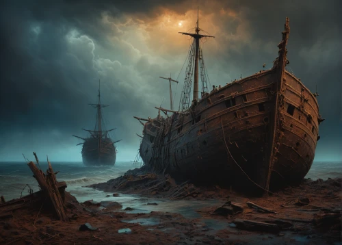 shipwreck,ship wreck,ghost ship,the wreck of the ship,maelstrom,sunken ship,pirate ship,galleon,old ship,galleon ship,old ships,sea fantasy,boat wreck,the storm of the invasion,sea storm,the wreck,rotten boat,sea sailing ship,shipwreck beach,fantasy picture,Photography,General,Fantasy