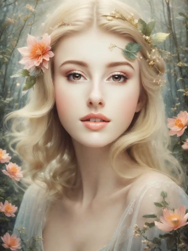 faery,flower fairy,faerie,beautiful girl with flowers,girl in flowers,fairy queen,fantasy portrait,jessamine,mystical portrait of a girl,romantic portrait,elven flower,wild roses,flower girl,fairy,rosa 'the fairy,eglantine,white rose snow queen,little girl fairy,flower background,fairy tale character