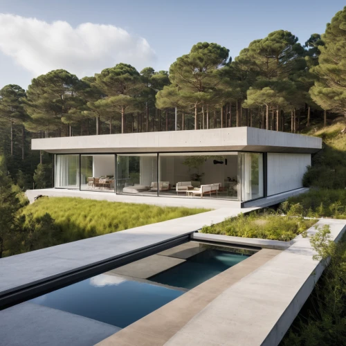dunes house,modern house,modern architecture,luxury property,pool house,summer house,roof landscape,house in the forest,modern style,cubic house,house by the water,luxury home,beautiful home,cube house,glass facade,private house,mid century house,residential house,flat roof,timber house,Photography,General,Realistic
