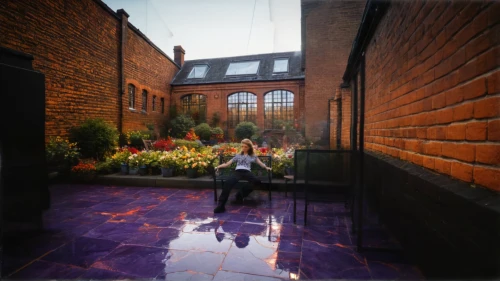 courtyard,landscape design sydney,red bricks,landscape designers sydney,roof terrace,roof garden,3d rendering,garden design sydney,inside courtyard,red brick,window cleaner,digital compositing,paving slabs,roof landscape,terracotta tiles,paving stones,artificial grass,patio,dandelion hall,the threshold of the house