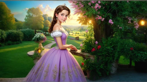 princess sofia,fantasy picture,fairy tale character,princess anna,rosa 'the fairy,landscape background,quinceanera dresses,girl in the garden,flower background,image manipulation,3d background,miss circassian,fairy queen,picture design,digital compositing,photographic background,rosa ' the fairy,cinderella,image editing,clove garden