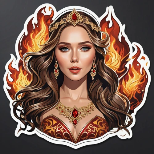 fire angel,fire heart,fire siren,vector illustration,candela,autumn icon,fairy tale icons,fire artist,flame of fire,flame spirit,fire-eater,download icon,fire ring,scarlet witch,fire background,fire screen,fire master,fire mandala,fiery,samara,Unique,Design,Sticker