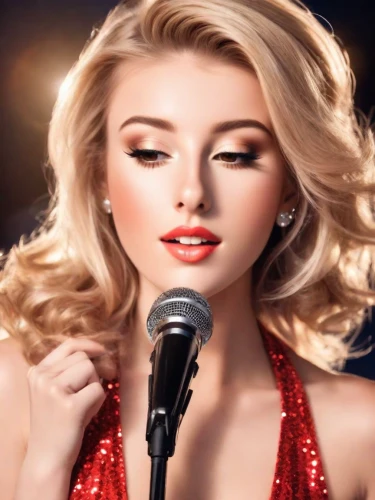 singing,mic,singer,microphone,sing,jazz singer,doll's facial features,playback,blonde woman,red hot polka,video clip,vocal,realdoll,hollywood actress,red-hot polka,to sing,advertising campaigns,the blonde in the river,singer and actress,wireless microphone