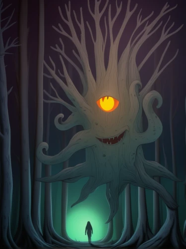 creepy tree,haunted forest,tree man,strange tree,forest man,tree torch,game illustration,rooted,forest tree,ghost forest,tree crown,tree mushroom,the forest,supernatural creature,glowworm,the roots of trees,tree grove,creepy bush,tree and roots,forest animal,Photography,General,Realistic