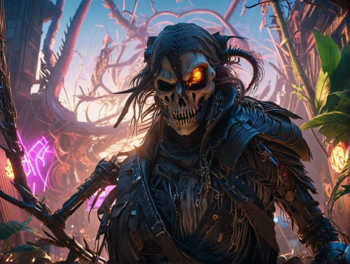 undead warlock,dark elf,hag,predator,alien warrior,cg artwork,scarecrow,shaman,grimm reaper,game art,vanitas,neottia nidus-avis,concept art,swampy landscape,wraith,death god,reaper,game illustration,dead earth,venom,Photography,General,Realistic