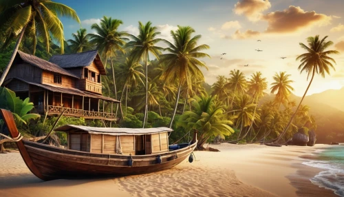 tropical house,floating huts,south pacific,beach landscape,dream beach,tropical beach,landscape background,summer cottage,tropical island,holiday villa,seaside resort,the caribbean,caribbean,boat landscape,caribbean beach,an island far away landscape,travel destination,home landscape,travel insurance,java island,Photography,General,Realistic