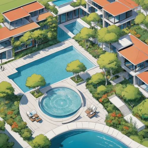 resort,resort town,holiday complex,seaside resort,outdoor pool,swimming pool,luxury property,beach resort,holiday villa,3d rendering,artificial islands,roof top pool,apartment complex,hotel complex,villas,swim ring,diamond lagoon,artificial island,residential,pool house,Unique,Design,Infographics