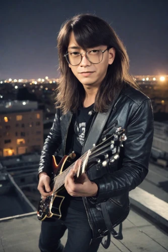 asian semi-longhair,guitar player,guitarist,guitar,lead guitarist,acoustic-electric guitar,jazz guitarist,playing the guitar,concert guitar,music artist,musician,electric guitar,epiphone,han thom,composer,solo violinist,guitor,guitar solo,choi kwang-do,xiangwei