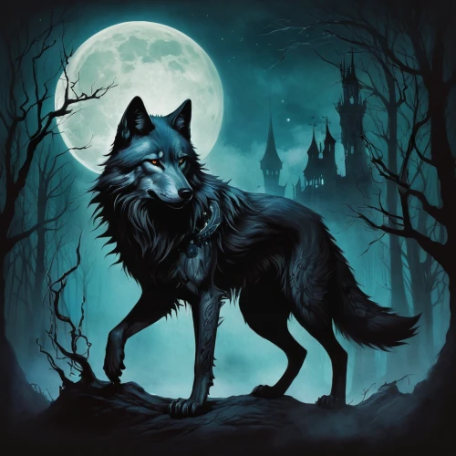 werewolf,werewolves,howling wolf,european wolf,gray wolf,constellation wolf,wolfdog,wolf,black shepherd,wolves,wolfman,howl,wolf hunting,schipperke,full moon,canis lupus,the wolf pit,blue moon,blood hound,canidae,Illustration,Realistic Fantasy,Realistic Fantasy 16
