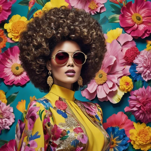 flower wall en,vintage floral,retro flowers,colorful floral,girl in flowers,floral background,in full bloom,floral,afroamerican,african daisies,afro-american,wreath of flowers,afro,flowery,afro american girls,flowers png,vintage flowers,fabulous,rosa curly,vintage fashion,Photography,Fashion Photography,Fashion Photography 03