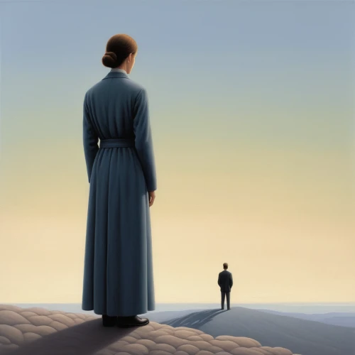 contemporary witnesses,viewing dune,standing man,man and woman,man and boy,silhouette of man,pilgrim,dune,the horizon,the wanderer,man and wife,luke skywalker,bystander,dune 45,priesthood,distant vision,walking man,sci fiction illustration,towards the top of man,woman silhouette,Art,Artistic Painting,Artistic Painting 48