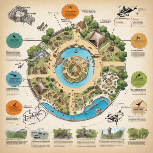vector infographic,water resources,permaculture,infographic elements,maya civilization,raft guide,artificial islands,ecological footprint,water courses,rotorcraft,ecosystem,ecological sustainable development,infographics,water wheel,the pictures of the drone,powered parachute,quadcopter,wastewater treatment,animal zoo,water pollution,Unique,Design,Infographics