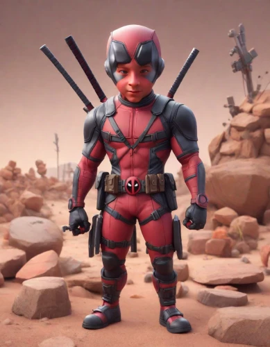 dead pool,deadpool,actionfigure,cartoon ninja,x-men,crossbones,action figure,x men,xmen,alien warrior,cyclops,mercenary,henchman,spartan,ant,red super hero,chimichanga,character animation,3d man,two-point-ladybug