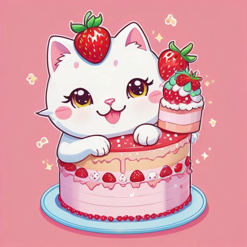 strawberrycake,strawberries cake,little cake,cherrycake,a cake,strawberry roll,sweetheart cake,shortcake,strawberry pie,cake,birthday banner background,pink cake,strawberry,tea party cat,cassata,slice of cake,pandoro,birthday background,cat kawaii,torte,Illustration,Japanese style,Japanese Style 02