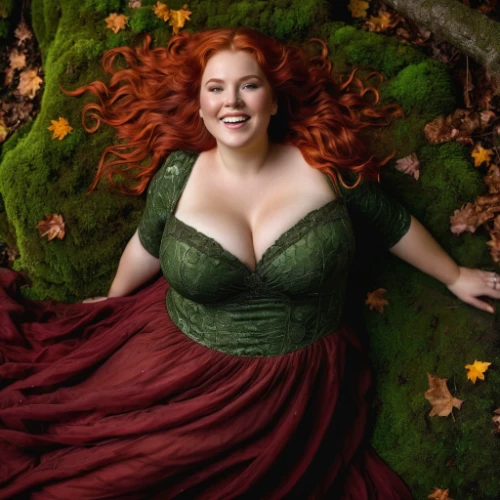 celtic woman,plus-size model,poison ivy,fae,celtic queen,heather green,rusalka,green dress,plus-size,heather winter,faerie,faery,in green,fantasy woman,dryad,holly bush,the enchantress,soprano,mother nature,redheads