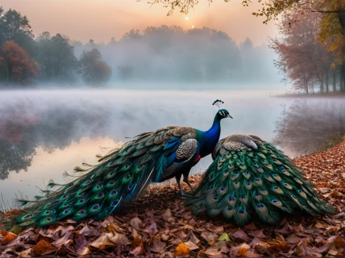 peacock,blue peacock,fairy peacock,peafowl,male peacock,colorful birds,splendid colors,peacock feathers,pheasant,beautiful bird,autumn fog,peacocks carnation,plumage,water fowl,nature bird,autumn morning,exotic bird,autumn scenery,love in the mist,fantasy picture,Photography,General,Natural
