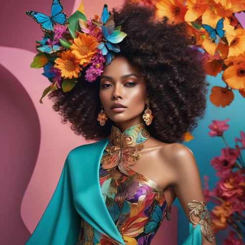 colorful floral,african daisies,beautiful african american women,autumn jewels,exotic flower,artificial hair integrations,african american woman,afroamerican,butterfly floral,flora,adornments,floral wreath,bird of paradise,floral,afro-american,flower fairy,wreath of flowers,vibrant color,colorful leaves,tropical bloom,Photography,Artistic Photography,Artistic Photography 08