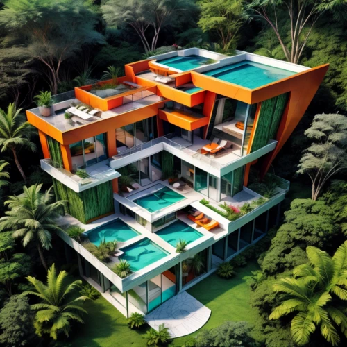 tropical house,cubic house,cube stilt houses,cube house,modern architecture,modern house,dunes house,holiday villa,tropical greens,eco hotel,luxury property,smart house,eco-construction,3d rendering,mid century house,frame house,holiday complex,residential,residential house,green living