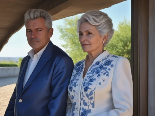 silver fox,wax figures,pompadour,eurythmics,american gothic,grandparents,wedding icons,mom and dad,twelve,senior citizens,curb,house of cards,wax figures museum,pensioners,mobster couple,bouffant,silver wedding,husband and wife,viewing dune,mother and father,Photography,General,Realistic