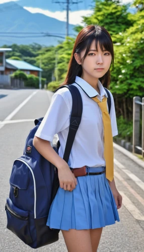 anime japanese clothing,primary school student,school skirt,school enrollment,school uniform,japanese idol,schoolgirl,japanese kawaii,school clothes,azusa nakano k-on,back-to-school,school start,japanese background,back to school,backpack,sports uniform,anime girl,japanese woman,student,girl walking away,Photography,General,Realistic