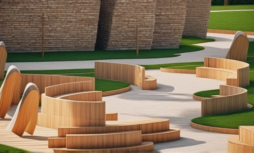 wooden cubes,sculpture park,wooden rings,outdoor play equipment,wooden construction,wooden blocks,corten steel,ornamental wood,wine barrels,amphitheater,wooden mockup,landscape design sydney,children's playground,garden design sydney,urban park,wave wood,archidaily,wooden buckets,wooden poles,amphitheatre,Photography,General,Realistic