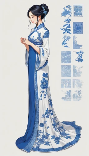 ao dai,oriental princess,blue and white china,rice paper,mulan,white and blue china,rice paper roll,hanbok,chinese style,jasmine blue,oriental girl,suit of the snow maiden,blue and white,chinese art,watercolor blue,blue and white porcelain,wuchang,oriental,jasmine blossom,dragon li,Unique,Design,Blueprint