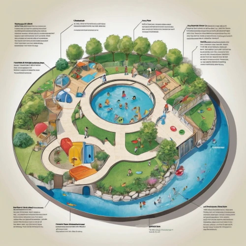 water resources,permaculture,water courses,wastewater treatment,landscape plan,artificial islands,rainbow world map,ecological sustainable development,outdoor play equipment,children's playground,artificial island,river of life project,infographic elements,ecoregion,drainage basin,ecosystem,water park,adventure playground,circular puzzle,school design,Unique,Design,Infographics