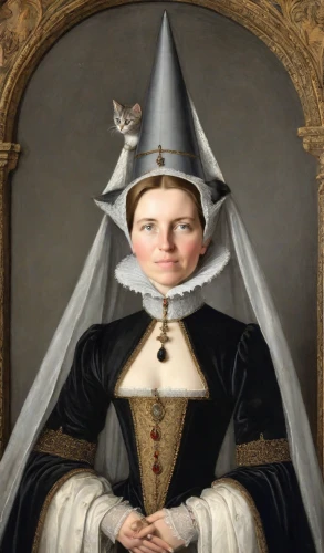portrait of a woman,portrait of a girl,the hat of the woman,gothic portrait,portrait of christi,the angel with the veronica veil,woman's hat,bonnet,girl with a dolphin,woman holding pie,conical hat,angel moroni,child portrait,female portrait,the hat-female,joan of arc,veil,the prophet mary,tudor,girl with cloth