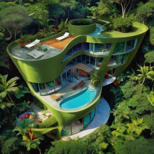 eco hotel,tropical house,tree house hotel,dunes house,cube stilt houses,floating island,eco-construction,tropical greens,tree house,green living,holiday villa,cubic house,tropical island,holiday complex,floating islands,island suspended,tropical jungle,cube house,futuristic architecture,treehouse