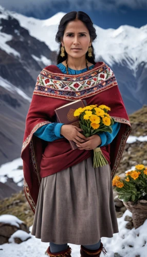 peruvian women,collared inca,marvel of peru,peru,pachamama,nomadic people,indian woman,peru i,annapurna,nomadic children,incas,inca dove,girl with cloth,inca,girl in flowers,tibetan,indigenous culture,bolivia,ica - peru,nepal,Photography,General,Realistic