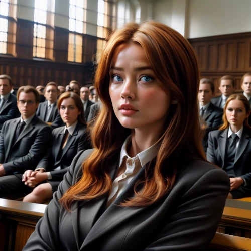 the girl's face,jury,lawyer,attorney,barrister,private school,clary,detention,lawyers,contemporary witnesses,suits,hitchcock,lecture hall,the stake,school uniform,audience,common law,woman church,choir,elenor power