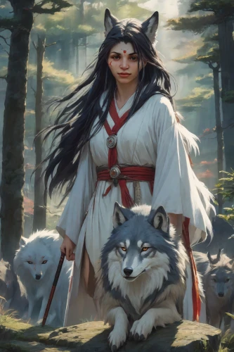 kitsune,wolf couple,samoyed,howling wolf,akita inu,white shepherd,malamute,gray wolf,two wolves,akita,wolves,inari,kishu,yi sun sin,east siberian laika,wolf,nine-tailed,female warrior,girl with dog,native american indian dog