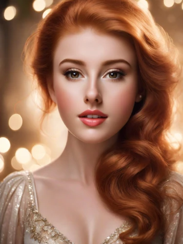 redhead doll,redheads,celtic woman,romantic portrait,princess anna,red-haired,fantasy portrait,redheaded,mystical portrait of a girl,romantic look,fairy tale character,clary,ginger rodgers,young woman,fairy queen,golden haired,cinderella,redhair,red head,women's cosmetics